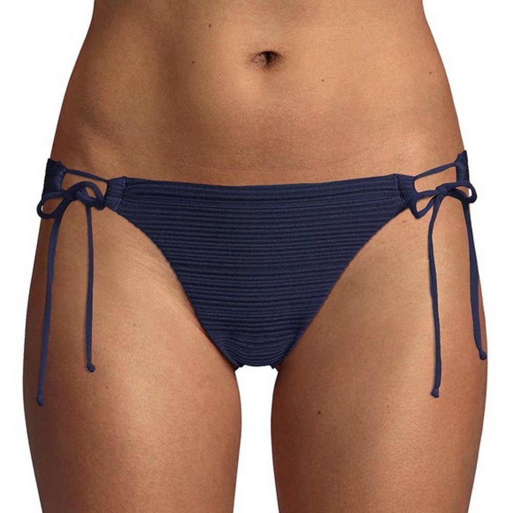 Robin Piccone Loop Tie Side Textured Bikini Bottom - image 1